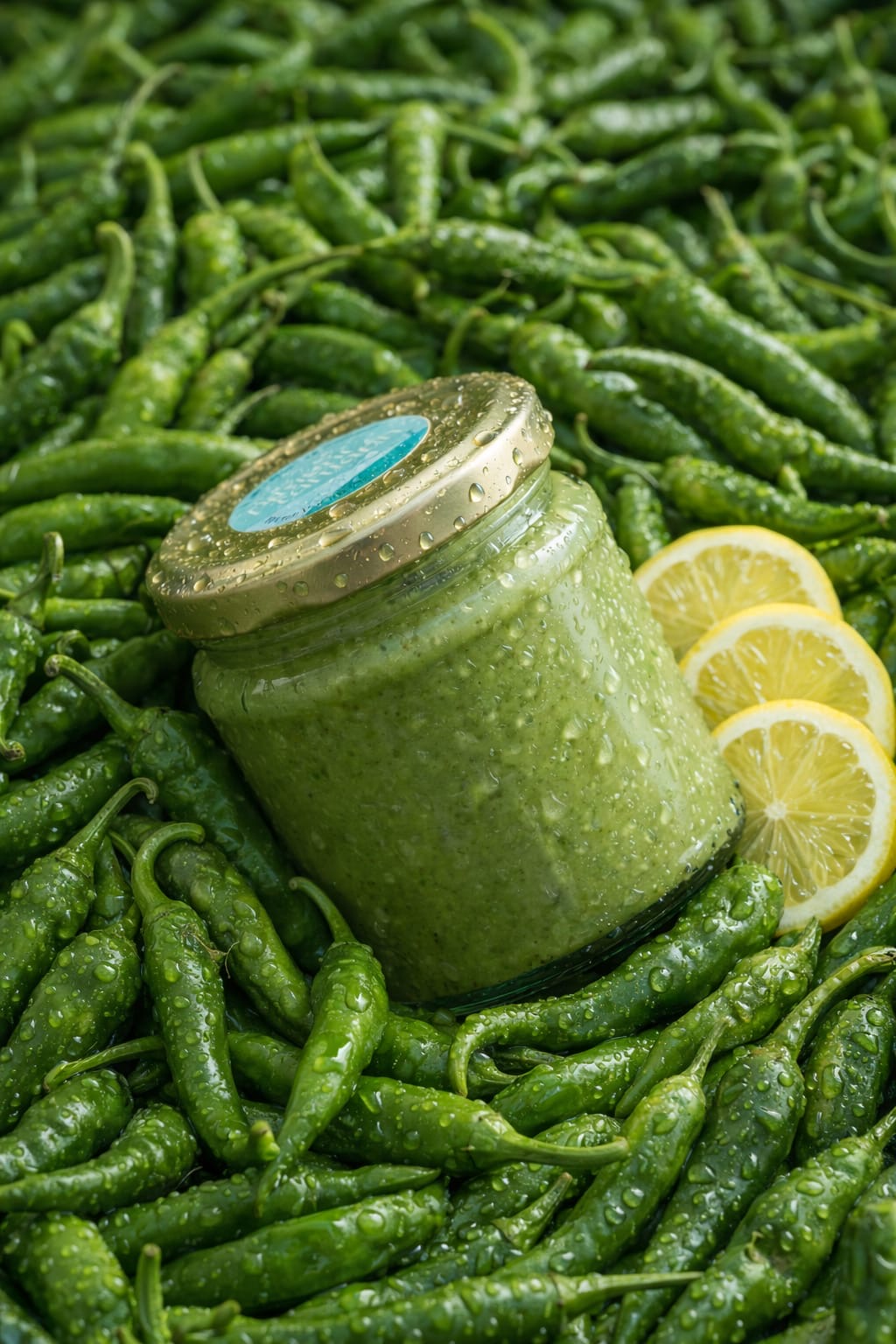 Bocal de piment vert maison